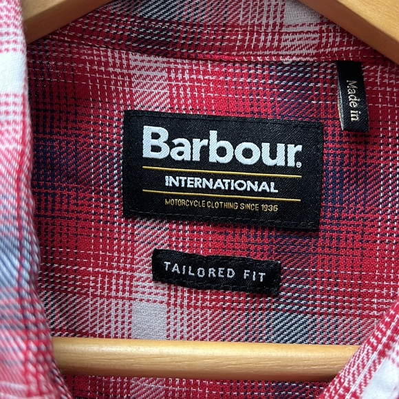 BARBOUR KERSHAW Shirt faded Red Long Sleeved & Tailored Fit - Picture 9 of 14